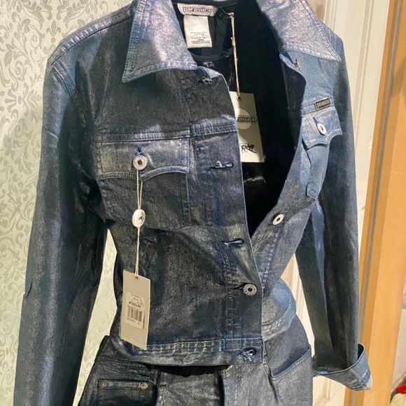 Ladies Parasuco Vintage Extreme Fit Silver Jacket Sz M - Picture 6 of 9